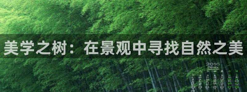 义乌摩根娱乐阿峰：美学之树：在景观中寻找自然之美